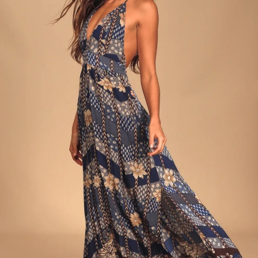 O'Neill Floral Halter Maxi